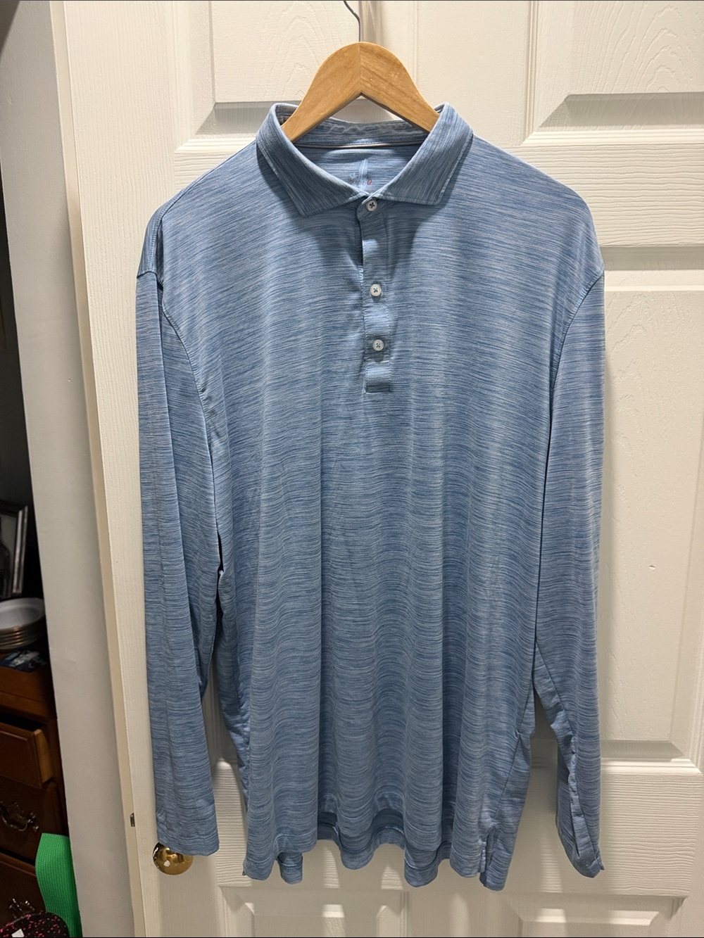 johnnie-O Light Blue Long Sleeve Polo